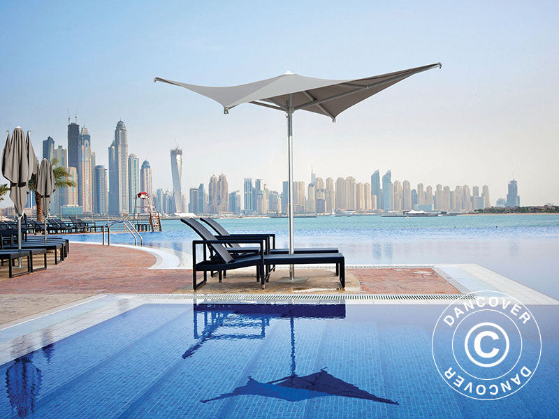 Parasol Vela, 2x2m, Grå taupe