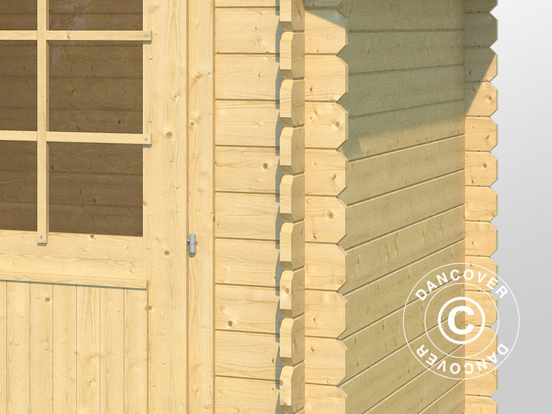 Redskabsskur i træ Toulouse 1,9x1,9x2,22m, 28mm, 3,4m², Natur