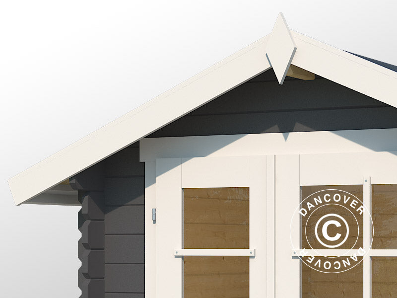 Redskabsskur i træ Toulouse 1,9x1,9x2,22m, 28mm, 3,4m², Mørkegrå