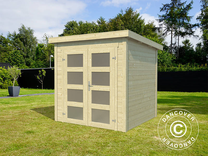 Redskabsskur i træ Torrent 2x2,5x2,11m, 28mm, 4,75m², Natur