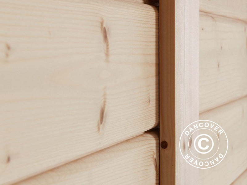 Cykelskur i træ, Bertilo Wallstore Velo, 2,06x1,02x1,35m, 2,1m², Natur