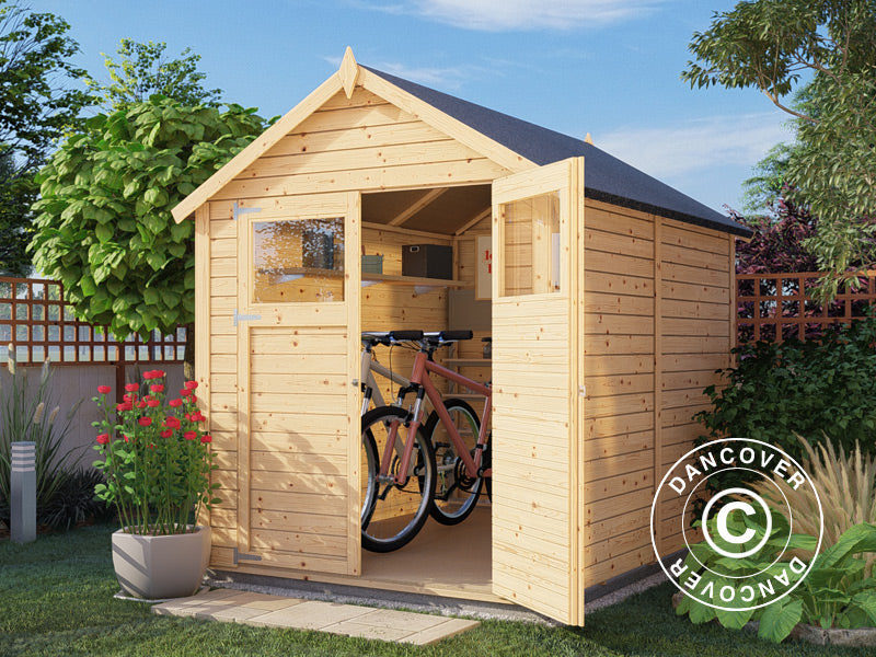 Redskabsskur i træ, Bertilo Sylt 3, 1,8x2,38x2,25m, 4,28m²