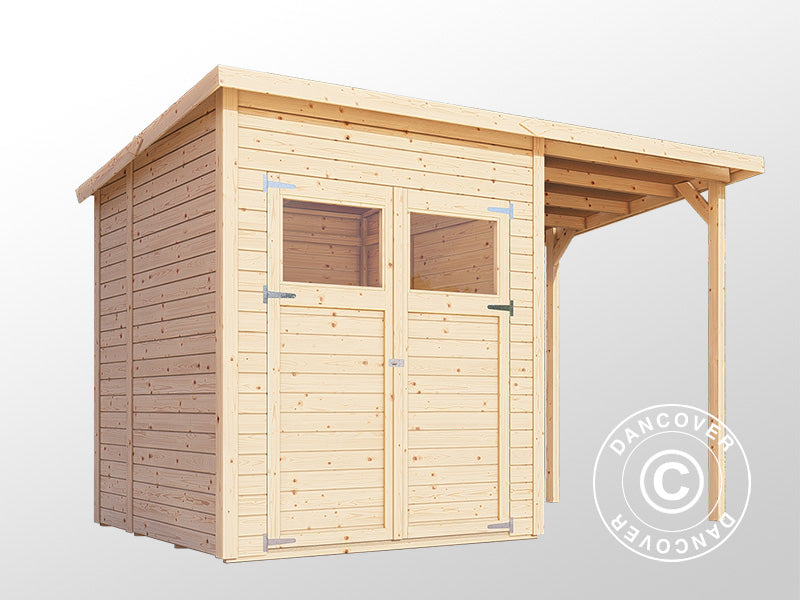 Wood Shed Amrum 2 Plus 3,23x1,8x2,1m 14mm Natural