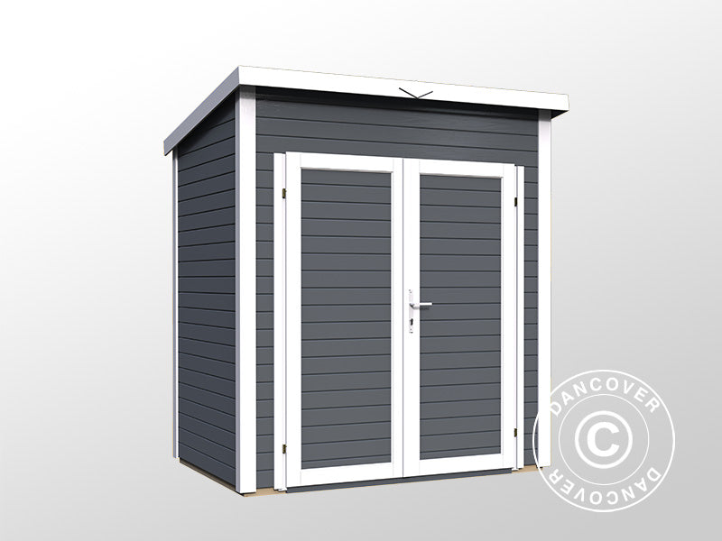 Redskabsskur i træ, Bertilo Timmo 1, 1,81x1,21x2,11m, 2,19m², Antracit