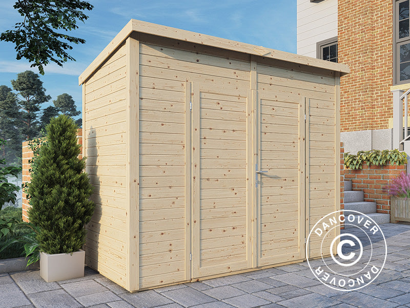 Redskabsskur i træ, Bertilo Timmo 2, 2,44x1,21x2,11m, 2,95m²