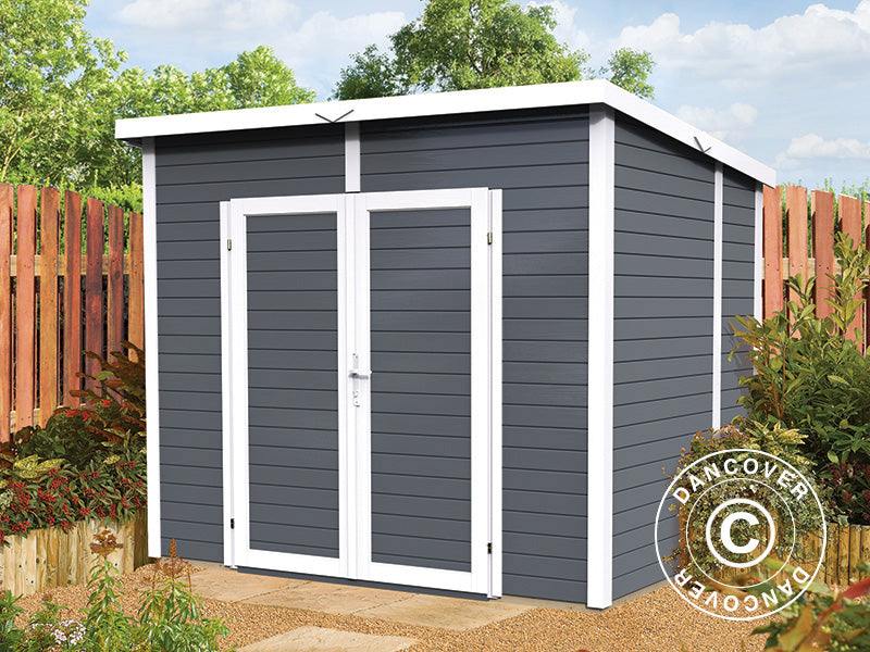 Redskabsskur i træ, Bertilo Timmo 4, 2,39x1,81x2,1m, 4,32m², Antracit