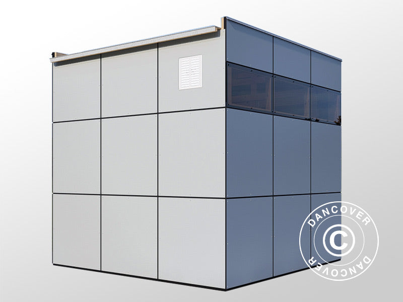 Redskabsskur i træ, Bertilo HPL 1, 2,3x2,28x2,3m, 5,24m², Antracit/Grå