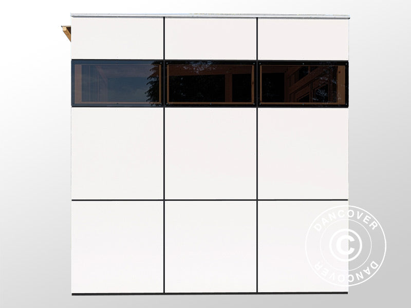 Redskabsskur i træ, Bertilo HPL 2, 3,45x2,28x2,3m, 7,86m², Antracit/Hvid