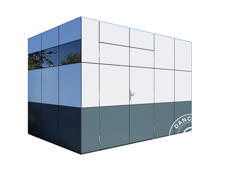 Redskabsskur i træ, Bertilo HPL 2, 3,45x2,28x2,3m, 7,86m², Antracit/Hvid