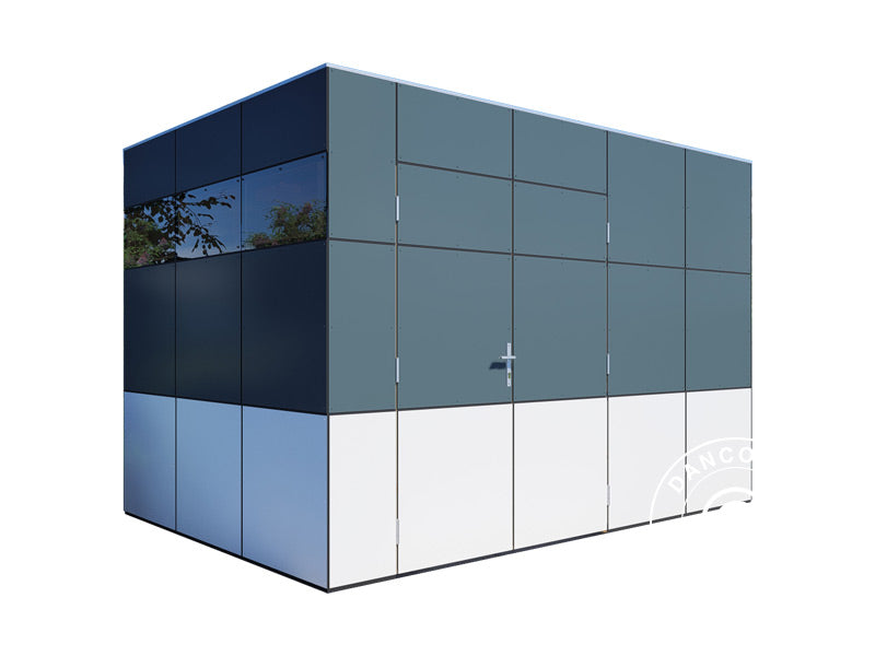 Redskabsskur i træ, Bertilo HPL 2, 3,45x2,28x2,3m, 7,86m², Antracit/Hvid