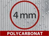Drivhus polycarbonat TITAN Classic 480, 28,5m², 2,35x12,12m, Sølv