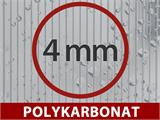 Växthus polykarbonat, Strong NOVA 12m², 3x4m, Silver