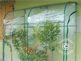 Lean-to växthus 1x2x2,15m, 2m², Transparent