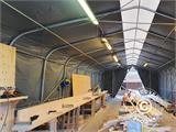 Capannone tenda PRO 7x7x3,8m PVC con pannello centrale, Verde