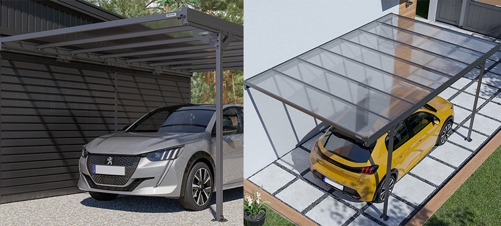 Væghængt carport