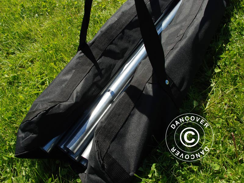 Opbevaringstaske til teltrør, 200x20x30cm, 4 håndtag, sort