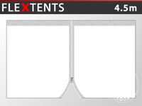 Sidevæg m/lynlås til FleXtents, 4,5m, Hvid