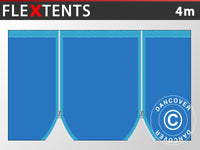 Sidevæg m/lynlåse til FleXtents, 4m, Blå