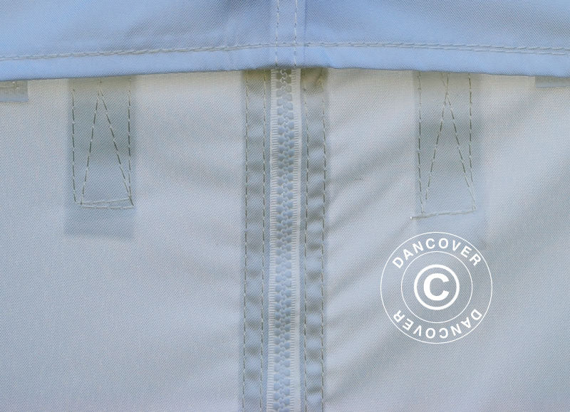 Sidevæg m/lynlås til FleXtents, 4m, Hvid