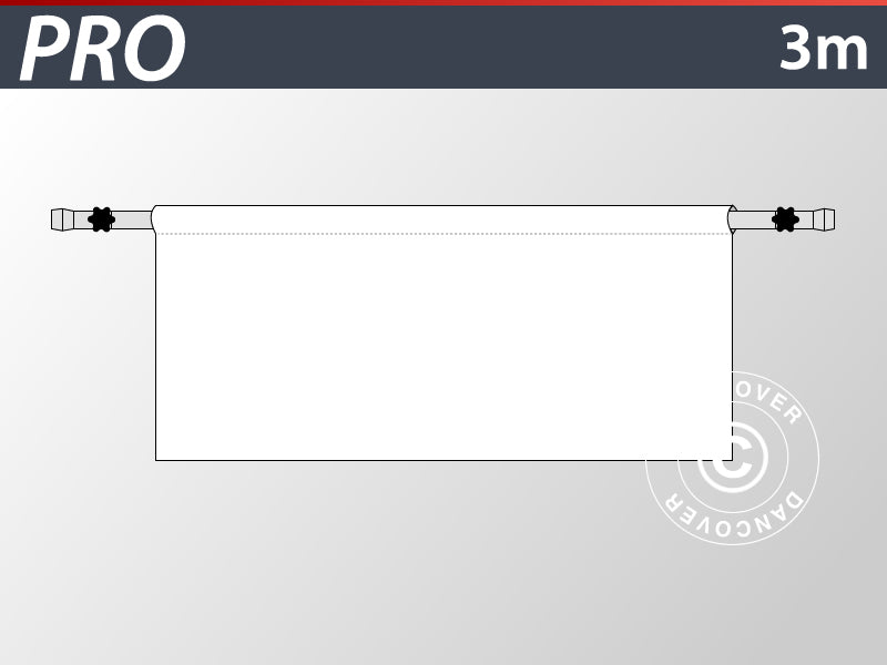 Halvvæg til FleXtents PRO, 3m, Hvid