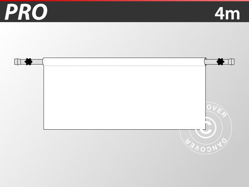Halvvæg til FleXtents PRO, 4m, Hvid