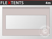 Sidevæg m/panoramavindue til FleXtents, 4m, Latte