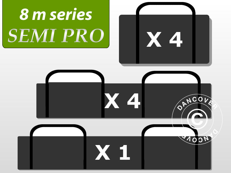 Opbevaringstaske pakke, festtelt 8 meter serien SEMI PRO