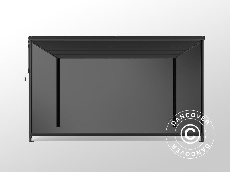 Sidevæg til pergola pavillon San Fernando, 3m, Mørkegrå