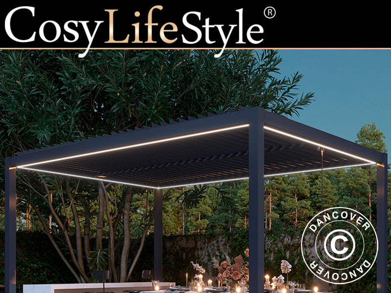 LED strips til San Pablo pergola 4x4m, 4 stk., Varm hvid