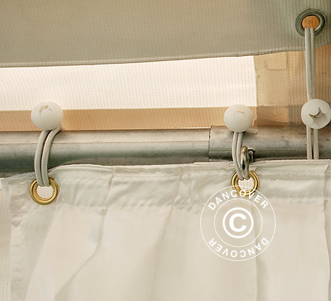 Drapering og gardinpakke, Hvid, til 8x16m (2,6) Partytelt SEMI PRO Plus