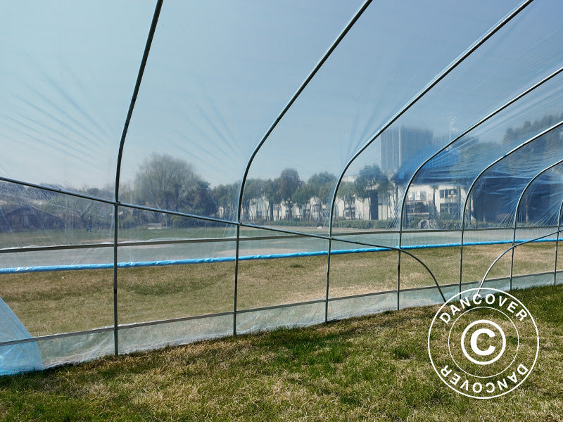 Polytunnel drivhus cover til GH18400, 6x10x2,5m, 100-micron PO film, Transparent