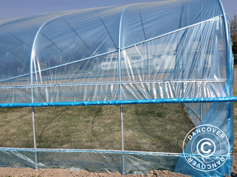 Polytunnel drivhus cover til GH18400, 6x10x2,5m, 100-micron PO film, Transparent