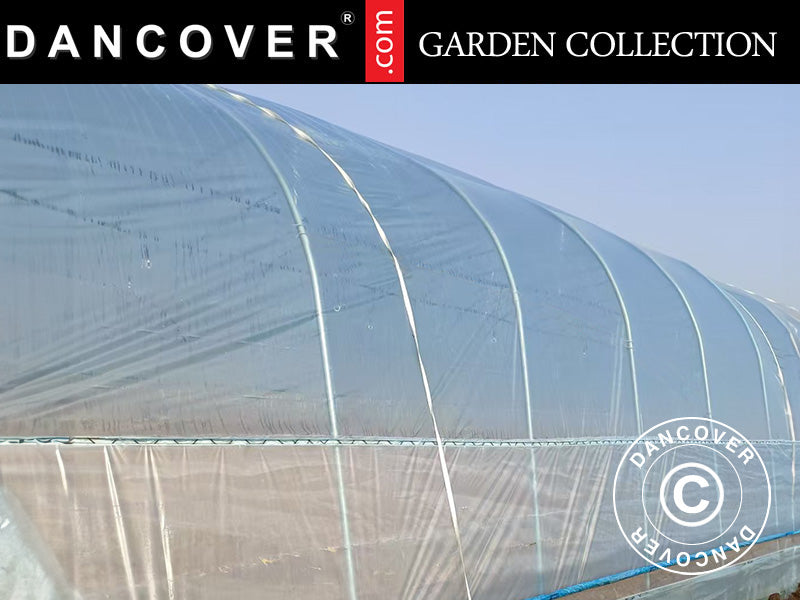 Polytunnel drivhus cover til GH18410, 6x20x2,5m, 100-micron PO film, Transparent