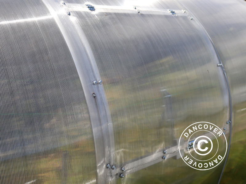 Ventilationsvindue m/automatisk åbner til drivhus Strong NOVA 2,1m bred, Sølv