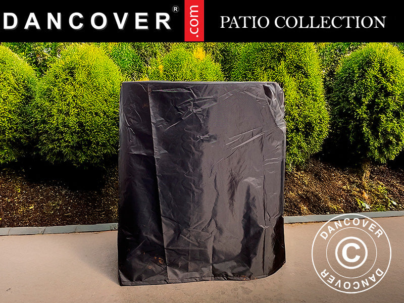 Overtræk til bålfad m/brændeopbevaring, Ø93x98cm, Sort