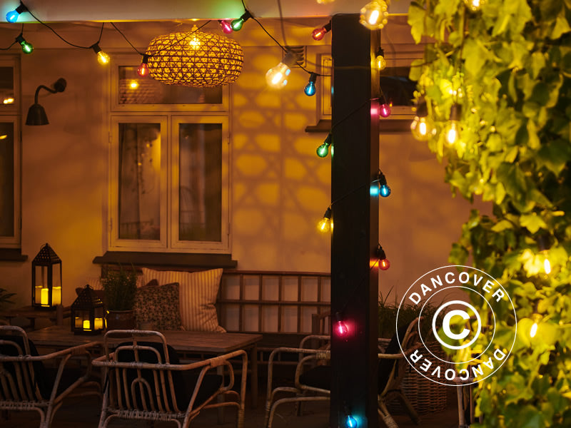 LED lyskæde suppleringssæt, Tobias, Sirius, 4,5m, Multifarvet