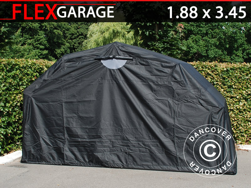 Foldegarage (MC), 1,88x3,45x1,9m, Sort