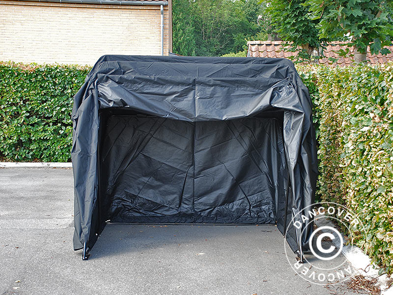 Foldegarage (MC), 1,88x3,45x1,9m, Sort