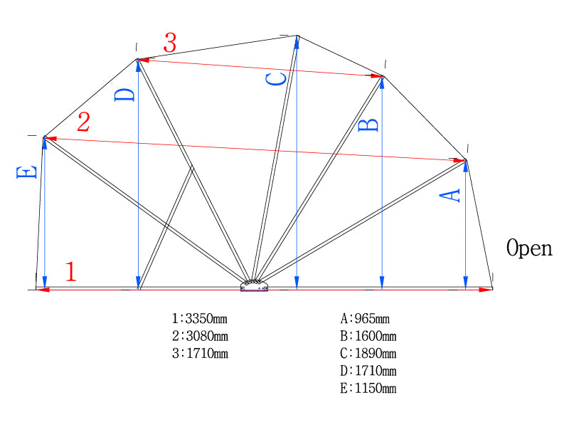 Foldegarage (MC), 1,88x3,45x1,9m, Sort