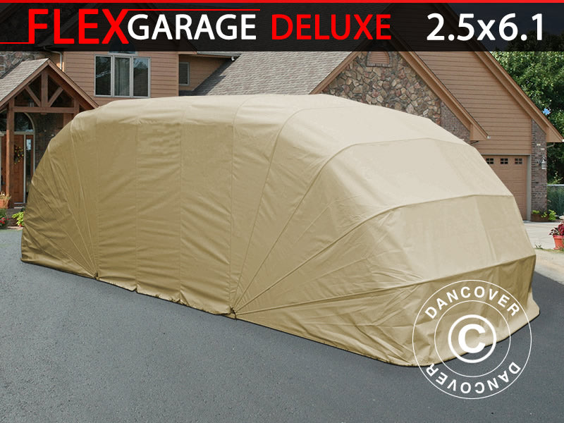 Foldegarage (Bil), ECO, 2,5x6,1x2m, Beige