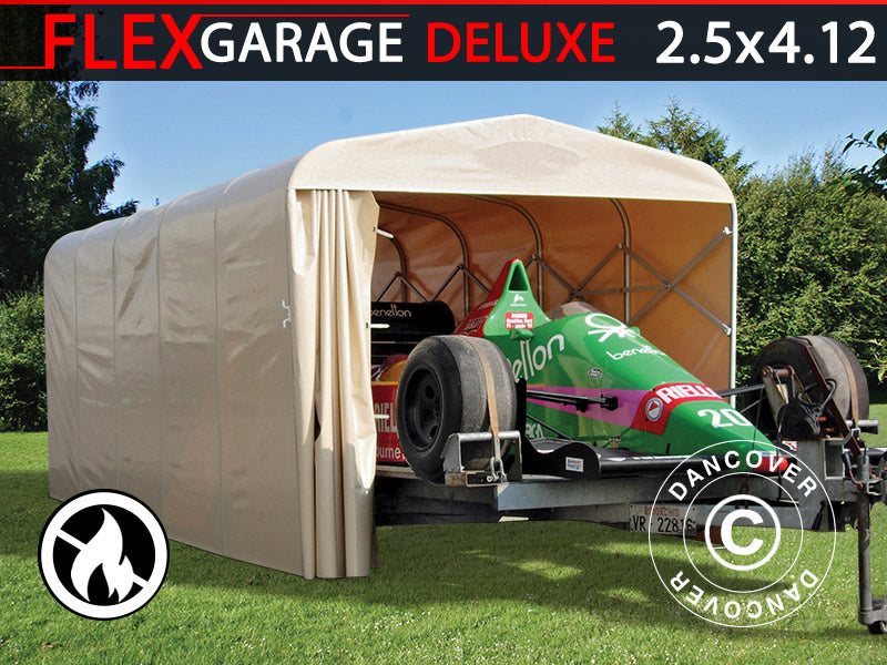 Foldetunnelgarage (Bil), 2,5x4,12x2,15m, Beige