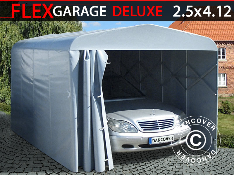 Foldetunnelgarage (Bil), ECO, 2,5x4,12x2,15m, Grå