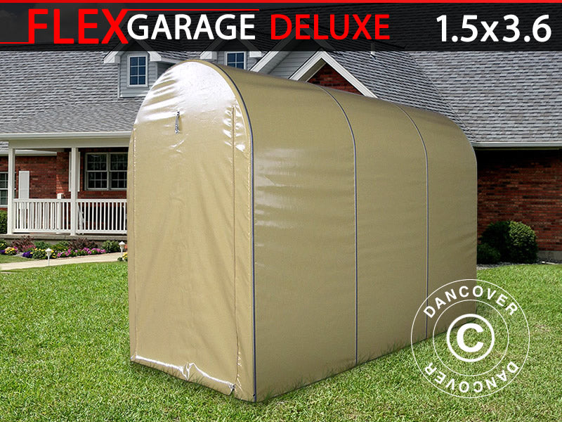 Foldetunnelgarage (MC), 1,5x3,6x2,05m, Beige