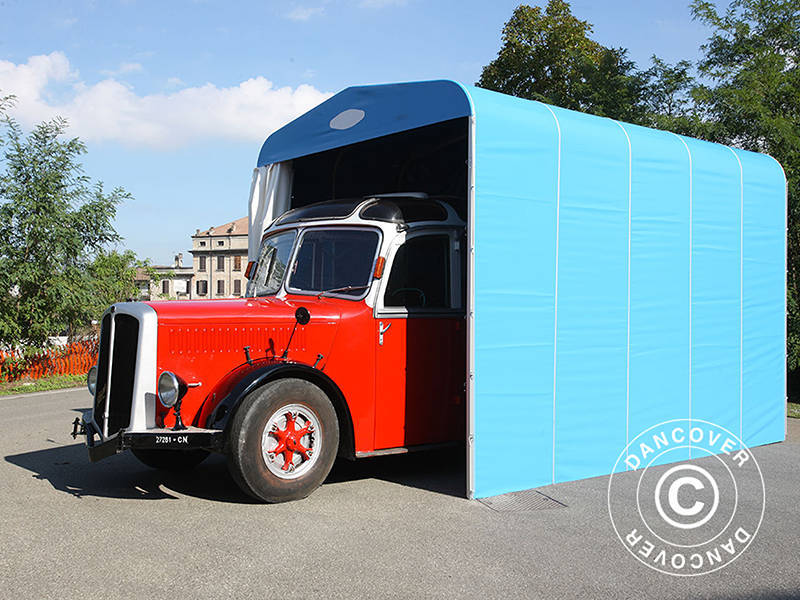 Foldetunnelgarage (Campingvogn), 3,5x7,21x3,9m, Hvid