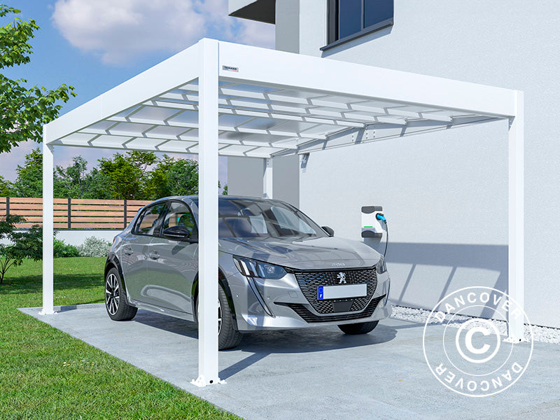 Carport Libeccio, 3,26x5,09x2,34m, Hvid