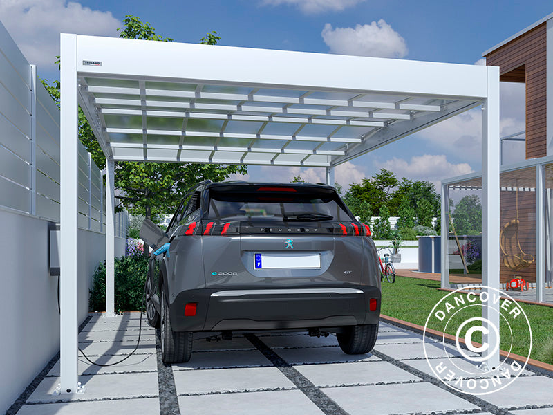 Carport Libeccio, 3,26x5,09x2,34m, Hvid