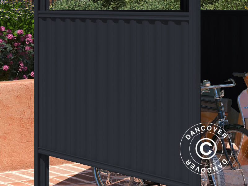 Cykelskur 1,8x2,03x1,93m, 3,65m², Antracit