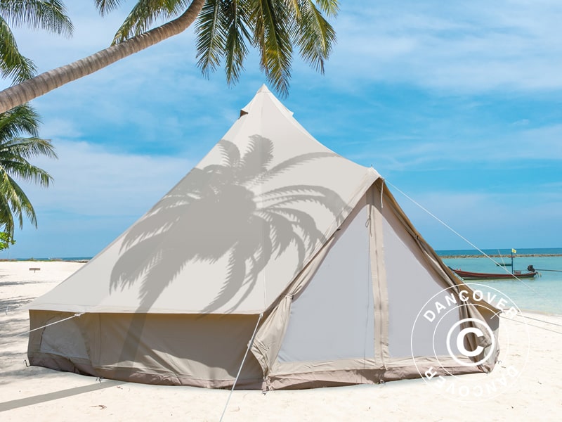 Glampingtelt TentZing®, 4x4m, 4 Personer, Sand