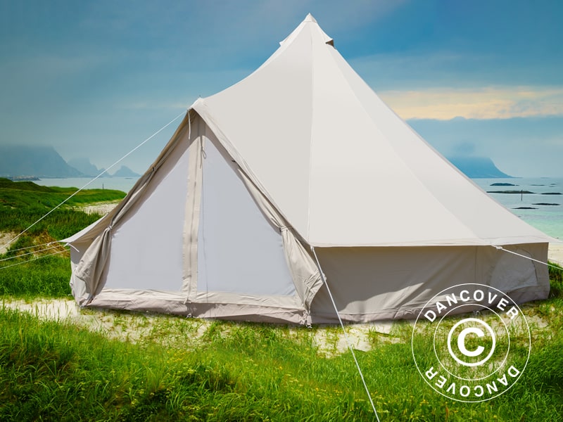 Glampingtelt TentZing®, 5x5m, 6 Personer, Sand