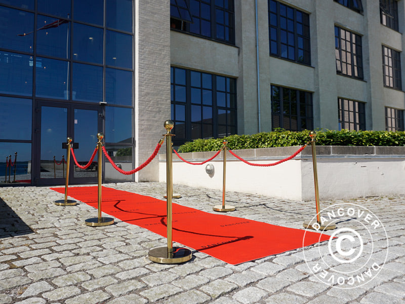 Rød løber m/tryk, 1,2x6m